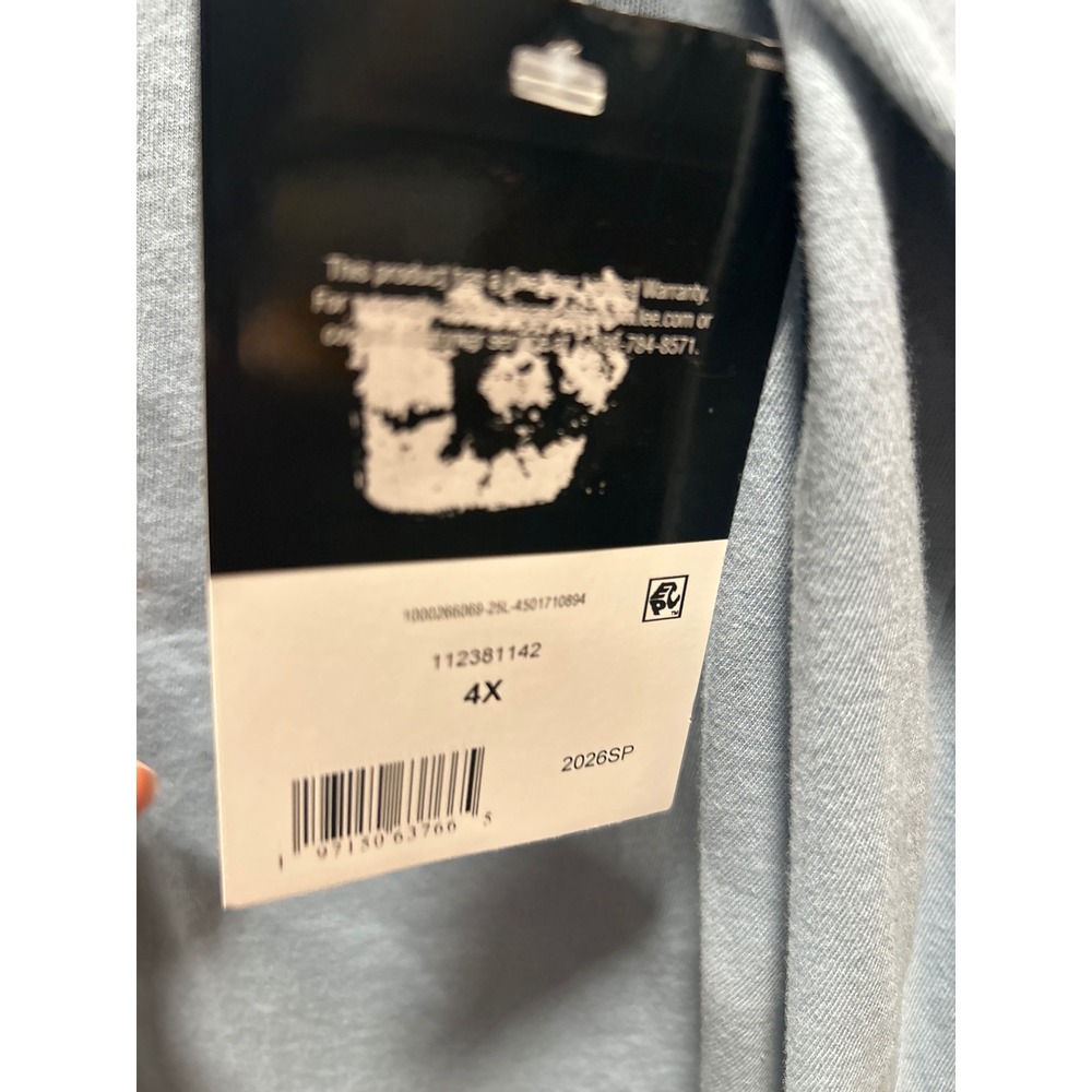 Lee Jeans 1889 Graphic T-Shirt Light Blue Cotton Crewneck Womens 4X New - Picture 3 of 8